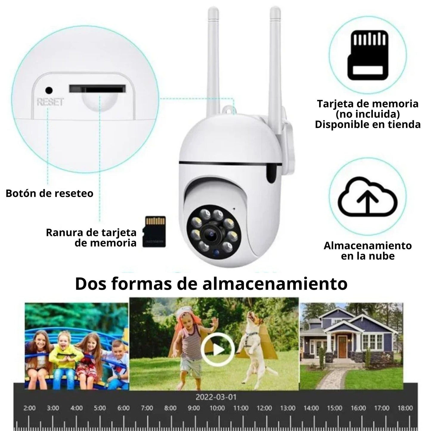 Cámaras de seguridad. 8MP. ULTRA HD. 128gb.